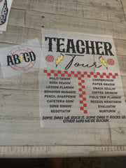 Front and Back Teacher tour shirt