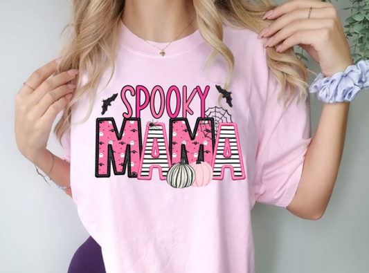 Spooky Mama (pink ink) Shirt