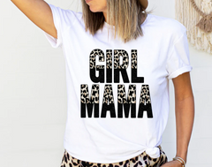 Girl Mama - blk and lep shirt