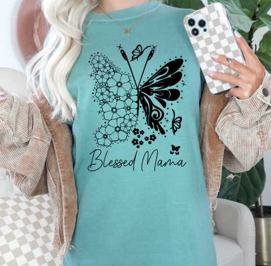 Blessed Mama - Butterfly Shirt